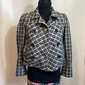 Flying Tomato Plaid Tartan Double Breasted Coat